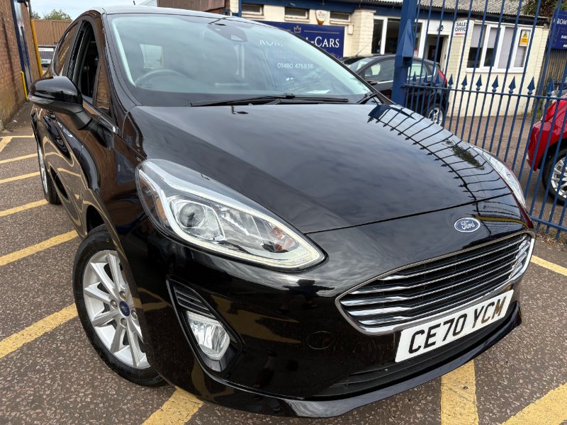 Black 2020 Ford Fiesta 1.0T EcoBoost MHEV Titanium Hatchback 5dr Petrol Manual Euro 6 s/s 125 ps in St. Neots
