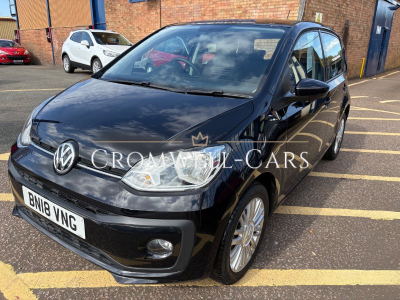 Black 2018 Volkswagen UP 1.0 Move up! Hatchback 5 Door / One Owner in St. Neots