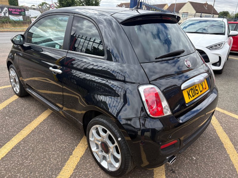 Black 2015 Fiat 500 1.2 S Hatchback 3dr Petrol Manual Euro 6 s/s 69 bhp in St. Neots