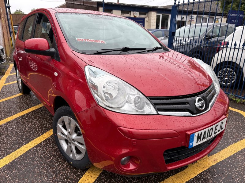 Red 2010 Nissan Note 1.6 16V Acenta Hatchback 5 Door Automatic 110 ps in St. Neots